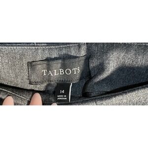 Talbots Size 14 Classic Side Zip Gray Womens Dress Casual Work Trouser‎ Pants